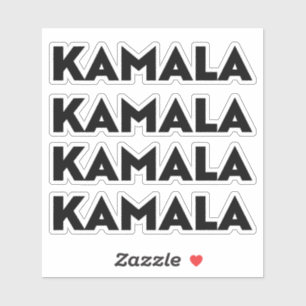 Moderna tipografia negros Kamala: quatro adesivos