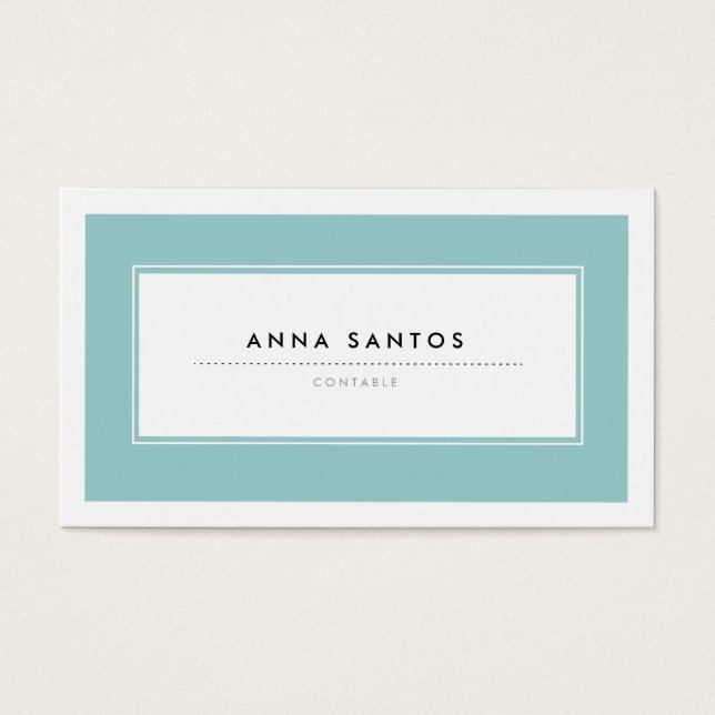 Modernas Tarjetas de Visita Azul (Frente)