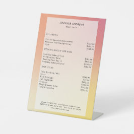 Moderner Salon Price Sockelschild