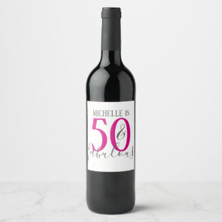 Moderno 50 e Fabulosas etiquetas de vinho de Festa