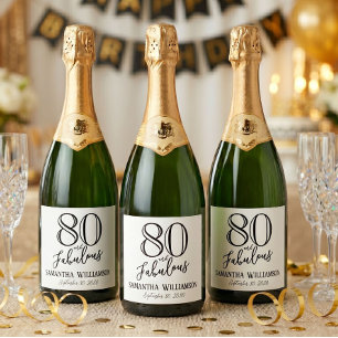 Moderno 80 e Fabuloso Nome Data Aniversário