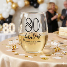Moderno 80 e Fabuloso Nome Data Aniversário