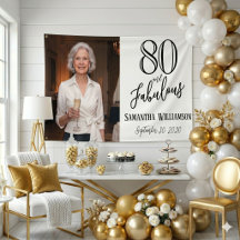 Moderno 80 e Fabuloso Nome Data Aniversário