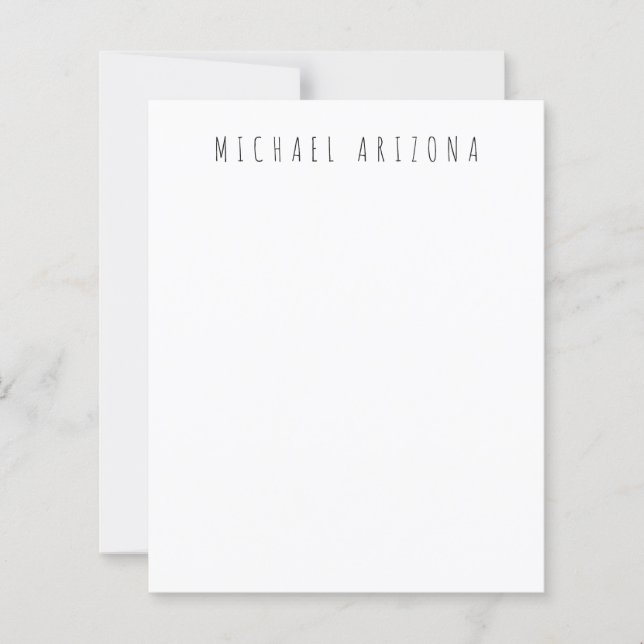 Moderno Adicional Pessoal Exclusivo Nome Minimalis (Frente)