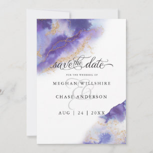 Moderno Ametist Watercolor Geode BarefootBride™