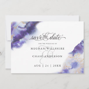 Moderno Ametist Watercolor Geode BarefootBride™