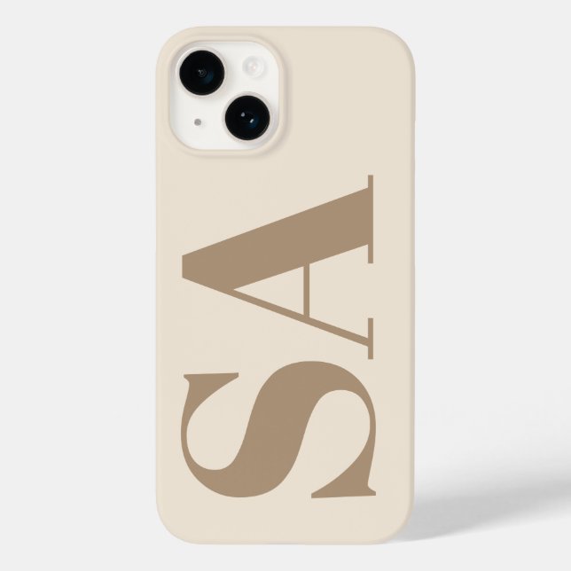 Moderno Antique White com Estojo Case-Mate Monogra (Verso)