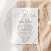 Moderno Boho Rosa Elegante Floral Brunch Nupcial