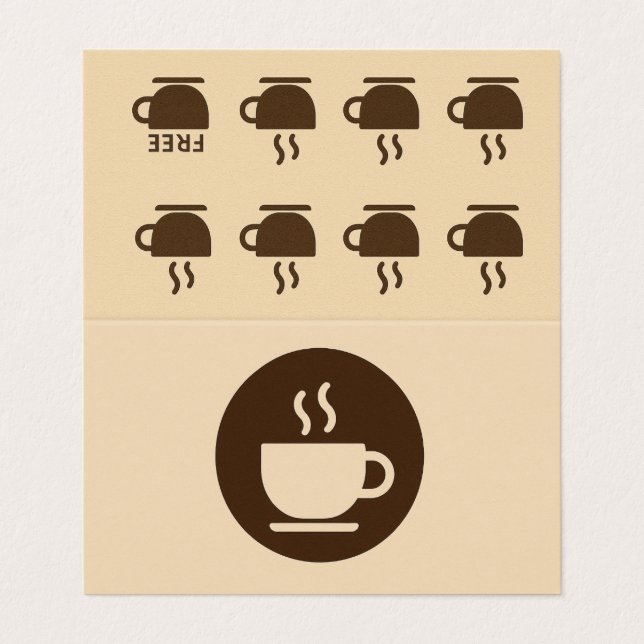 ☕ moderno café Compre lealdade e Cartão de visita (Exterior Desdobrado)