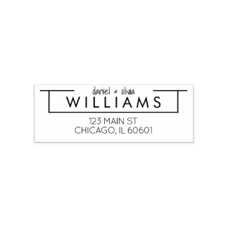 Moderno | Carimbo de endereço personalizado