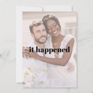 Moderno Cartão de Recepção de Casamento Fotográfic