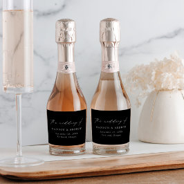 Moderno Casamento em Preto e Branco com Letra Eleg