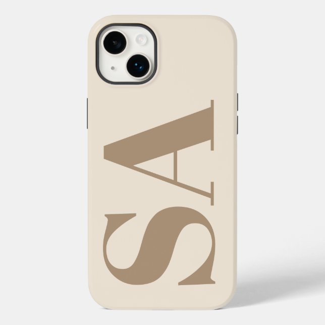 Moderno Case-Mate Antigo Branco com Monograma (Verso)