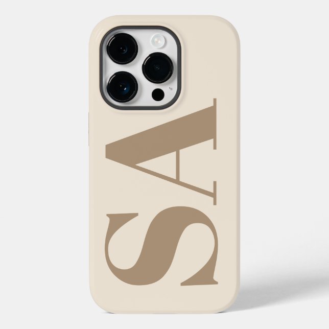 Moderno Case-Mate Antigo Branco com Monograma (Verso)