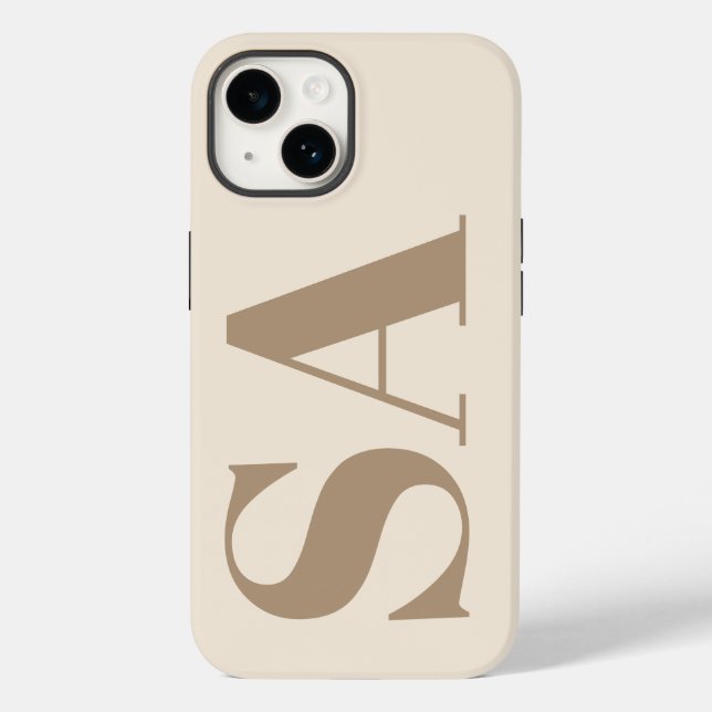 Moderno Case-Mate Antigo Branco com Monograma (Verso)