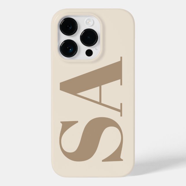 Moderno Case-Mate Antigo Branco com Monograma (Verso)