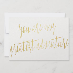 Moderno Chic Dourado "Você é minha maior aventura"
