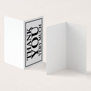 Moderno Clássico Elegante Negro Impresso Obrigado