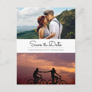 Moderno Convite de Save the Date Minimalista com D