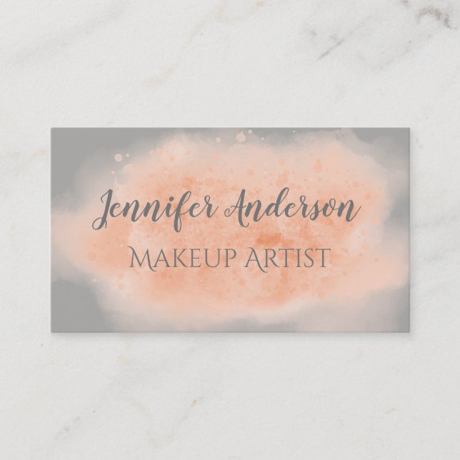 Moderno cora o cartão da nomeação do maquilhador (Frente)