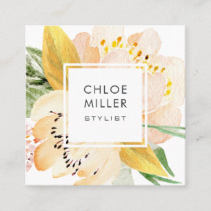 Moderno coram os cartões de visitas quadrados