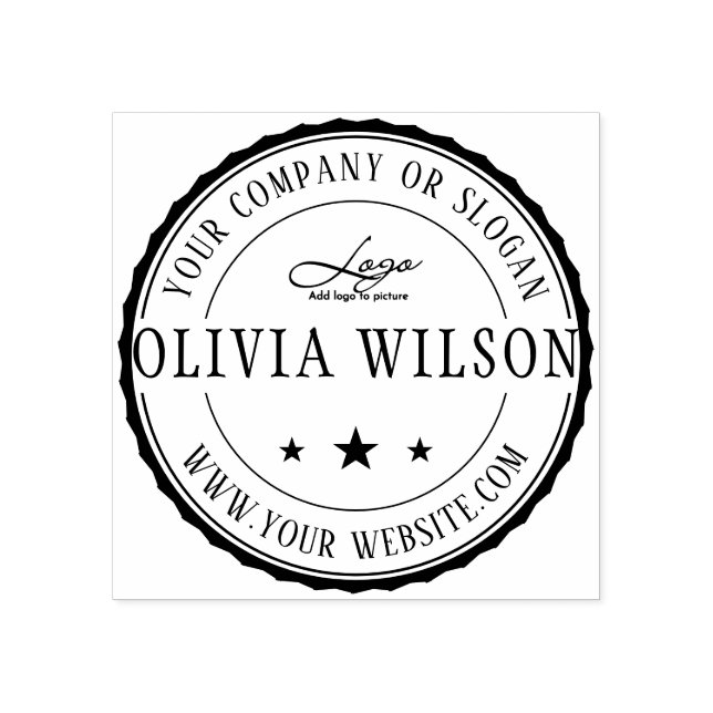 Moderno |Crie seu próprio negócio Carimbo de logot (Impressão)