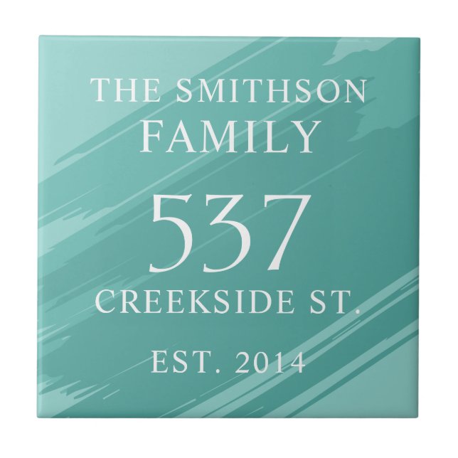 Moderno Data do Teal Estabelecido Endereço Palco d (Frente)