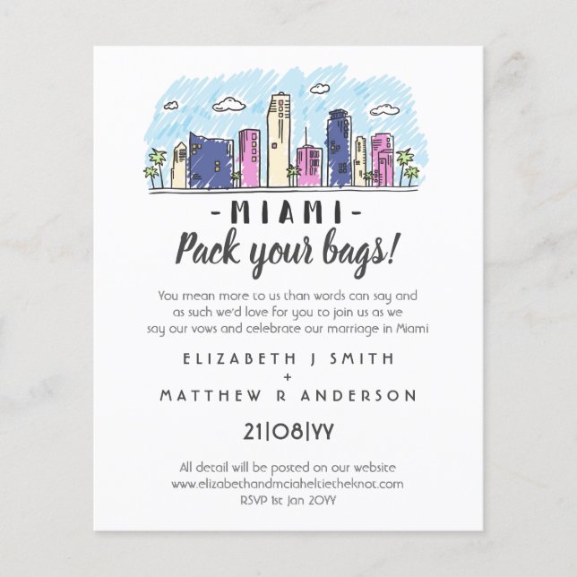 Moderno de Destino de Casamento de MIAMI (Frente)