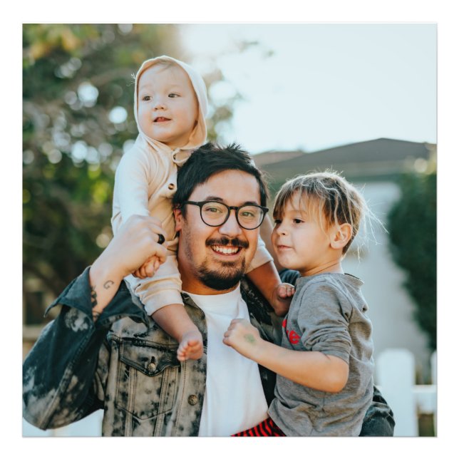 Moderno de Fotografia da Família Personalizada Ele (Frente)