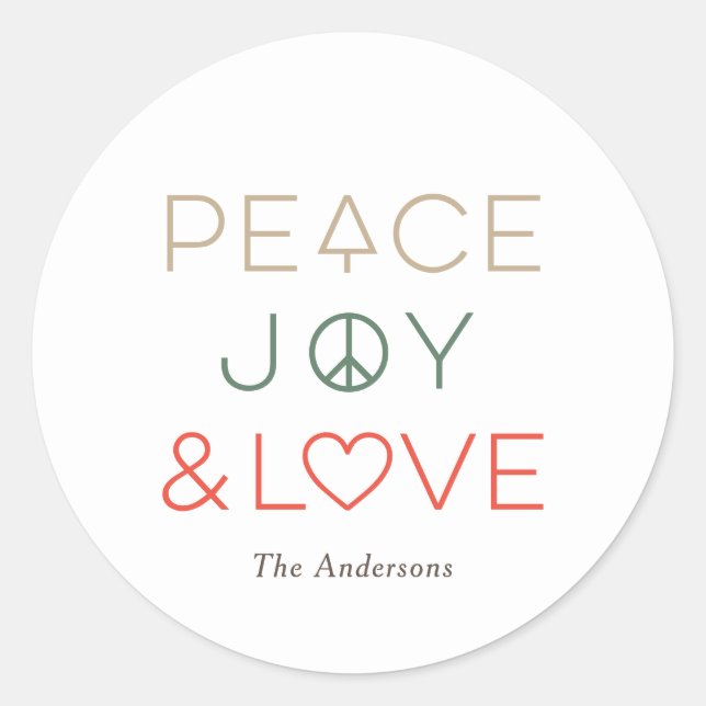 Moderno deseja adesivo de férias de cor EDITÁVEL (Frente)