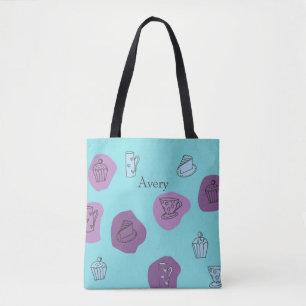Moderno divertido Quirky Tea Tote Bag