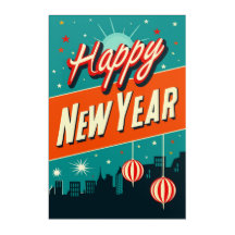 Moderno do século do Médio feliz ano novo