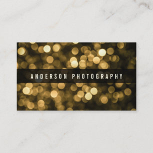 Moderno Dourado Glitter Bokeh Cartão de visita