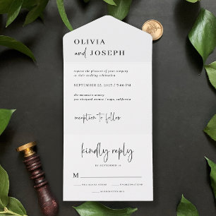 Moderno e minimalista simples Casamento