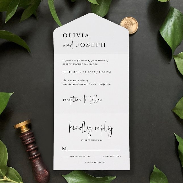 Moderno e minimalista simples | Casamento (Criador carregado)