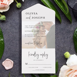 Moderno e minimalista simples Casamento Fotográf