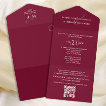 Moderno e Simples Burgundy Minimalista | RSVP de C