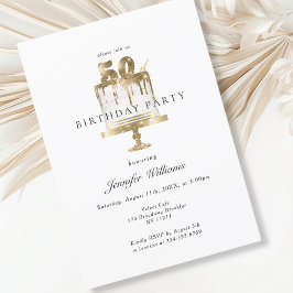 Moderno, elegante 50. Convite de aniversário