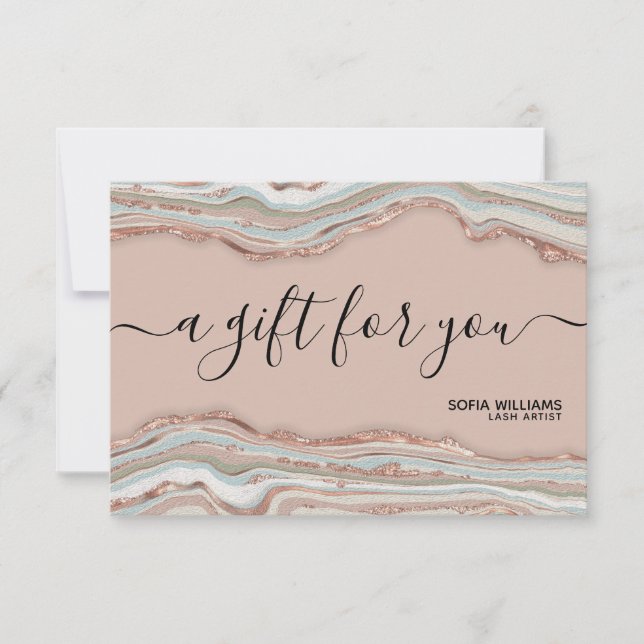 Moderno Elegante Agate Earth Tones Boho (Frente)