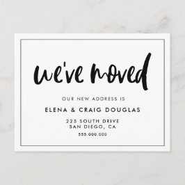 Moderno elegante Anúncio de texto Mudamos