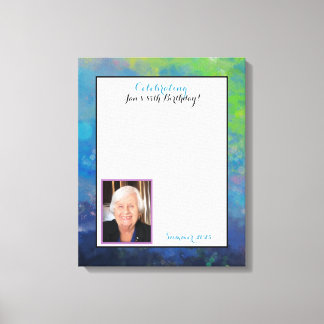 Moderno elegante com sua canvas de livro convidado