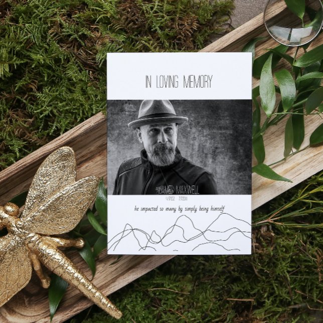 Moderno Elegante Em Cartões De Oração De Memória A (Criador carregado)