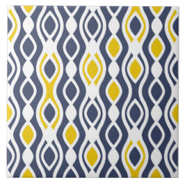 Moderno, elegante, ornamento, azul marinho, branco