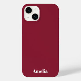 moderno elegante script vermelho branco Nome Perso