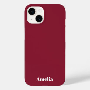 moderno elegante script vermelho branco Nome Perso