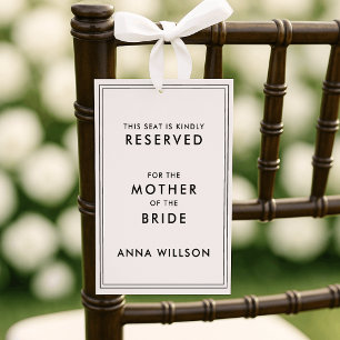 Moderno   Etiqueta de Banco Reservado para Dinheir