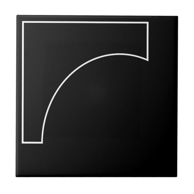 Moderno Geométrico Preto e Branco (Frente)