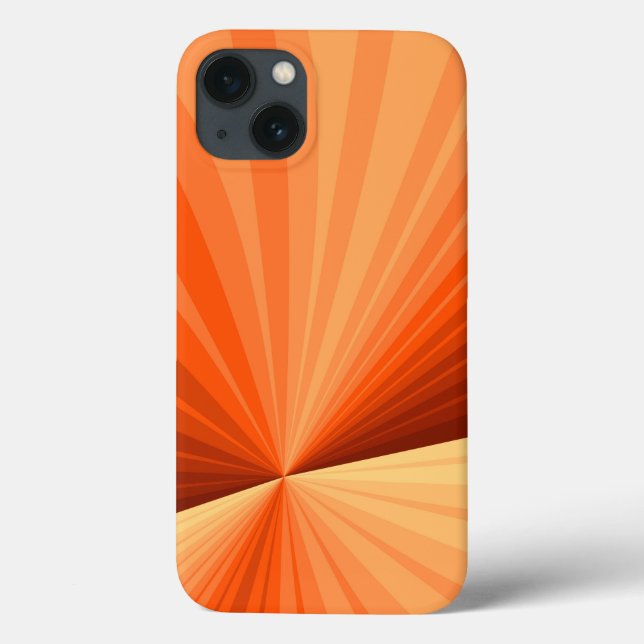 Moderno Gráfico Fractal Abstrato Laranja Vermelho  (Verso)