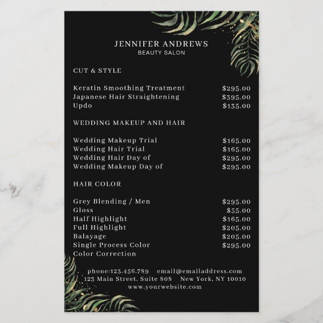 Moderno, Greenery Flyer (Frente)