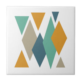 Moderno Meio século Funky Diamantes e Triângulos